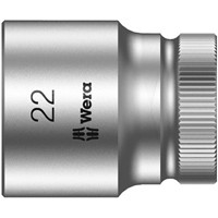Wera 003613 22mm Hex Socket With 1/2 in Drive , Length 37 mm