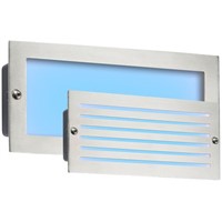 Knightsbridge, 5 W Rectangular Blue LED LED Brick Light Recessed Downlight, Opal, 230 V, Aluminium, Stainless Steel,