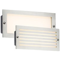 Knightsbridge, 5 W Rectangular White LED LED Brick Light Bulkhead, Opal, 230 V, Aluminium, Stainless Steel, IP54, with