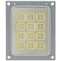 APEM IP65 12 Key Stainless Steel Keypad