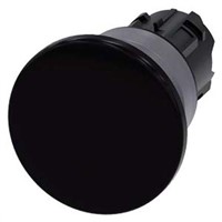 Siemens Mushroom Black Push Button - Momentary, SIRIUS ACT Series, 22.3mm Cutout