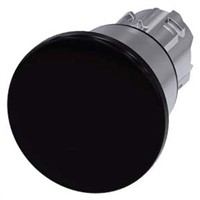 Siemens Mushroom Black Push Button - Latching, SIRIUS ACT Series, 22.3mm Cutout