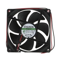 Sunon, 12 V dc, DC Axial Fan, 92 x 92 x 25mm, 87.5m3/h, 1.68W