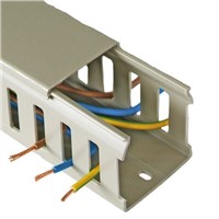 Betaduct Grey Slotted Panel Trunking - Closed Slot, W50 mm x D100mm, L2m, PVC