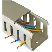 Betaduct Grey Slotted Panel Trunking - Closed Slot, W100 mm x D75mm, L2m, PVC