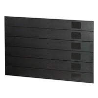 19-inch Front Panel, 6U, Black, Plastic