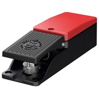 F1 Series Emergency Stop Foot Switch with Cover, 1 Pedal, 2NO/NC