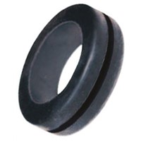 SES Black Polychloroprene 8mm Round Cable Grommet for Maximum of 4 mm Cable Dia.