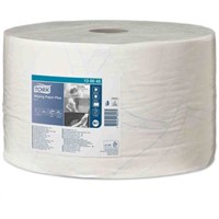 Tork Roll of 1 White Paper Wipes for Centrefeed Dispenser, Cleaning Staff, Floor or Wall Stand Dispenser, Food, Hand,