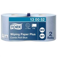 Tork Centrefeed of 1 Blue Paper Wipes for Centrefeed Dispenser, Cleaning Staff, Food, Hand, Mopping Up Liquid,