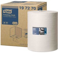 Tork Box of 1 White Dry Wipes for Cleaning, Floor or Wall Stand Dispenser, Single-Hand Dispensing Use