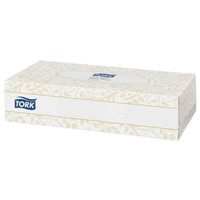 Tork Box of 100 White Dry Wipes for Facial Tissue Use