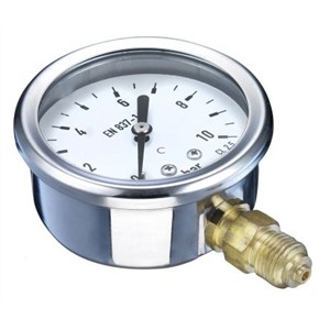 Bourdon MIT3D20B22 Hydraulic Pressure Gauge Bottom Entry 10bar, Connection Size G 1/4