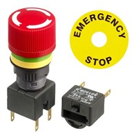APEM Emergency Button - 2NC, Turn to Release, 24.1mm, Knurled Head Head