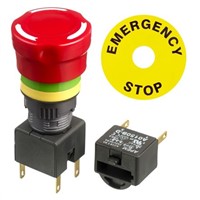 APEM Emergency Button - 2NC, Turn to Release, 27.44mm, Finger Grip Head