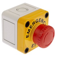 APEM Emergency Button - 2NC, Turn to Release, 40mm, Mushroom Head