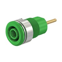 Staubli Green Female Banana Plug - Screw, 1kV