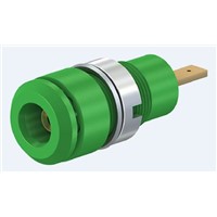 Staubli Green Female Banana Plug - Tab, 600V