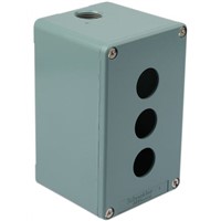 Schneider Electric Blue Metal Harmony XAP Push Button Enclosure - 3 Hole 22mm Diameter