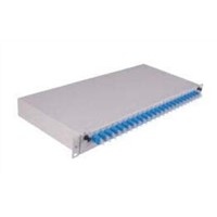 Huber &amp;amp; Suhner 24 Port LC, LX.5, SC Multimode Simplex Fibre Optic Patch Panel With 1 Ports Populated, 1U
