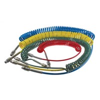 Legris 2m Blue Coil Tubing with Connector, PUR, R 1/4