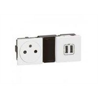 Legrand White 2 Gang Socket Plastic Socket Faceplate &amp;amp; Mounting Plate