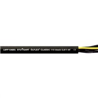 Lapp 4 Core Unscreened Industrial Cable, 0.75 mm2(CE) Black 50m Reel, ?LFLEX CLASSIC 110 BLACK Series