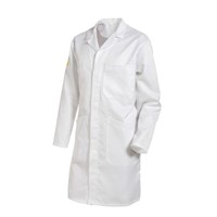 Muzelle Dulac White Men Reusable Lab Coat, L