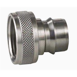 Straight Male Hose Coupling 3/4in Nipple to Threaded, 3/4 in BSP Female, Stainless Steel