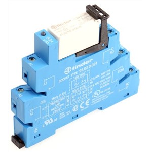 Finder, 24V ac/dc DPDT Interface Relay Module, Screw Terminal , DIN Rail