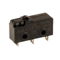 SPDT Pin Plunger Snap Action Micro Switch, 5 A @ 125 / 250 V ac