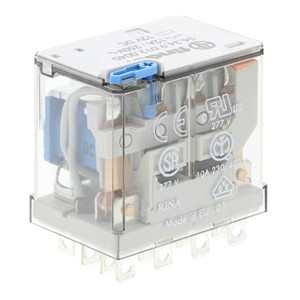 Finder Plug In Non-Latching Relay - 4PDT, 12V dc Coil, 12A Switching Current, 4 Pole