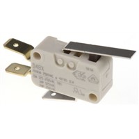 SPDT-NO/NC Short Lever Microswitch, 21 A @ 250 V ac