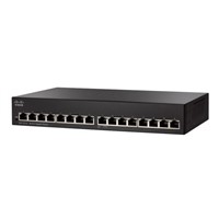 Cisco, 16 port Unmanaged Gigabit Switch, Desktop, Rack Mount No PoE