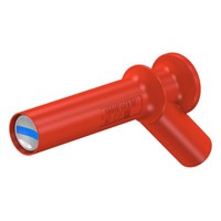 Staubli Red, Male to Female Test Connector Adapter and Nickel Plated - Socket Size: 4mm