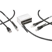 TE Connectivity Black Cat5e Cable 2m Male RJ.5/Male RJ45