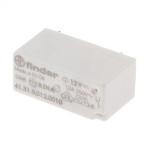 Finder PCB Mount Non-Latching Relay - SPDT, 12V dc Coil, 12A Switching Current Single Pole