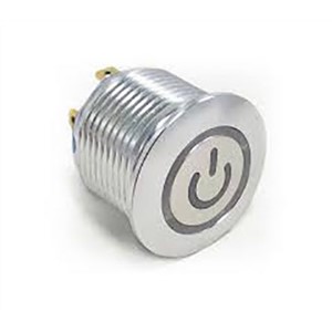 TE Connectivity Single Pole Single Throw (SPST) Latching Green LED Push Button Switch, IP67, 19.2 (Dia.)mm, Panel