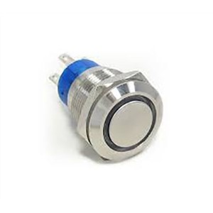 TE Connectivity Double Pole Double Throw (DPDT) Momentary Red LED Push Button Switch, IP67, 19.2 (Dia.)mm, Panel Mount,