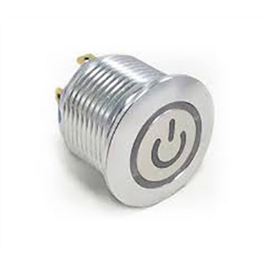 TE Connectivity Double Pole Double Throw (DPDT) Momentary Red LED Push Button Switch, IP67, 19.2 (Dia.)mm, Panel Mount,