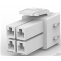 TE Connectivity Power Double Lock Male Connector Housing, 3.96mm Pitch, 4 Way, 2 Row