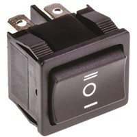 TE Connectivity Double Pole Double Throw (DPDT), (On)-Off-(On) Rocker Switch Panel Mount