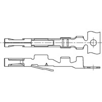 TE Connectivity Dual Line Interlock Female Crimp Terminal Contact 20AWG 1-170291-1