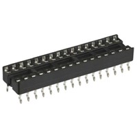 TE Connectivity 2.54mm Pitch Vertical 32 Way, Through Hole Stamped Pin Closed Frame IC Dip Socket