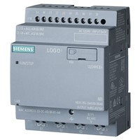 Siemens LOGO! 8.2 Logic Module, 12  24 V dc Relay, 8 x Input, 4 x Output Without Display