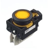 Idec, CW Illuminated Yellow Flush Push Button, 22.3mm Screw
