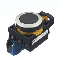 Idec, CW Illuminated Black Flush Push Button, NO, 22.3mm Maintained Screw