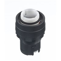 Idec Mushroom Black Push Button Head - Momentary, HW Series, 29 mm, 40 mm Cutout