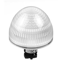 Idec, HW, Flush Mount White LED Pilot Light Complete, 22mm Cutout, IP65, Dome