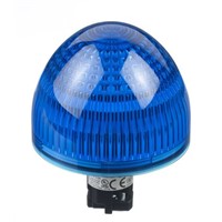 Idec, HW, Flush Mount Blue LED Pilot Light Complete, 22mm Cutout, IP65, Dome